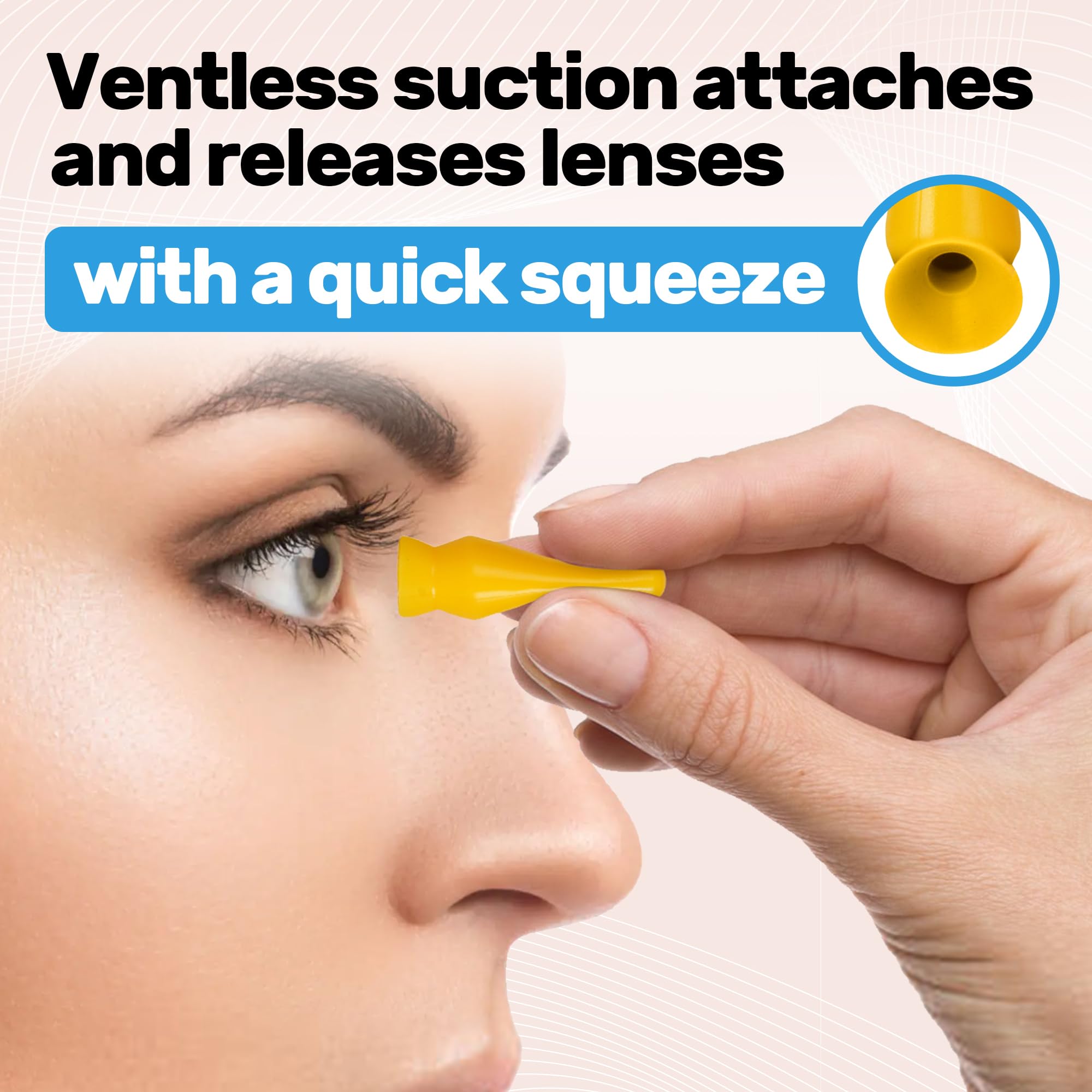 Bright yellow applicator for low vision visibility