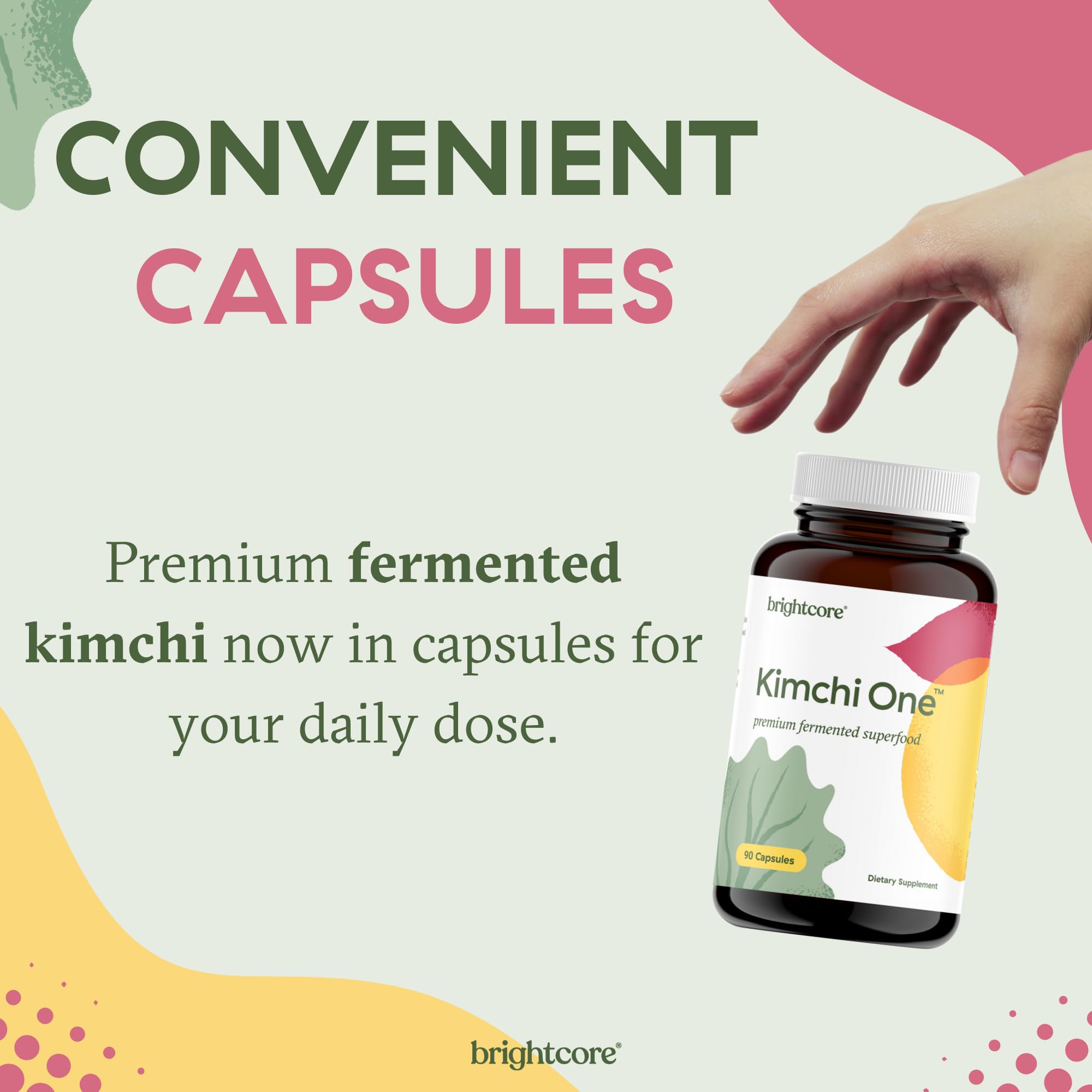 Gluten-free designation on Brightcore Kimchi One packaging