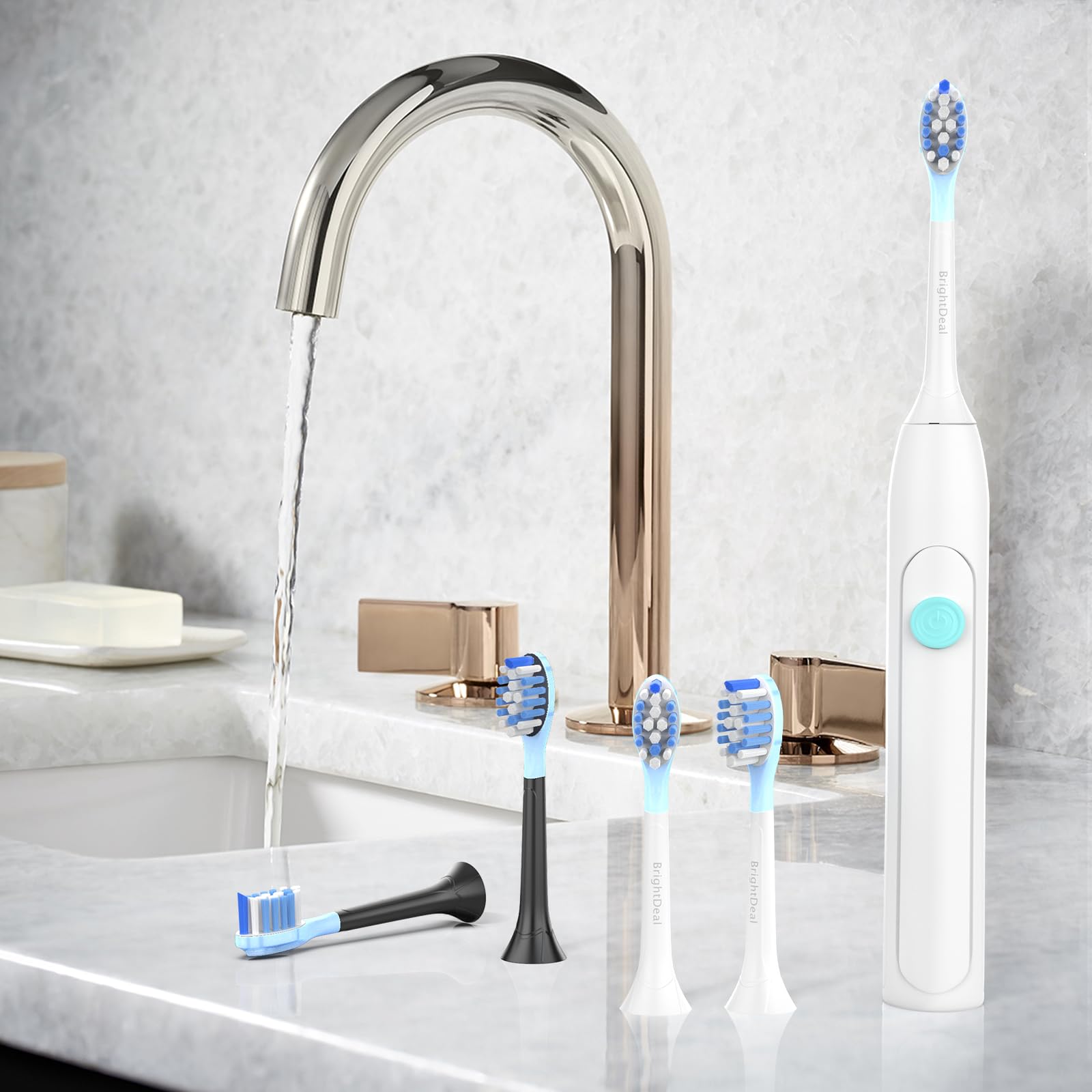 End-rounded bristles protect gums illustration