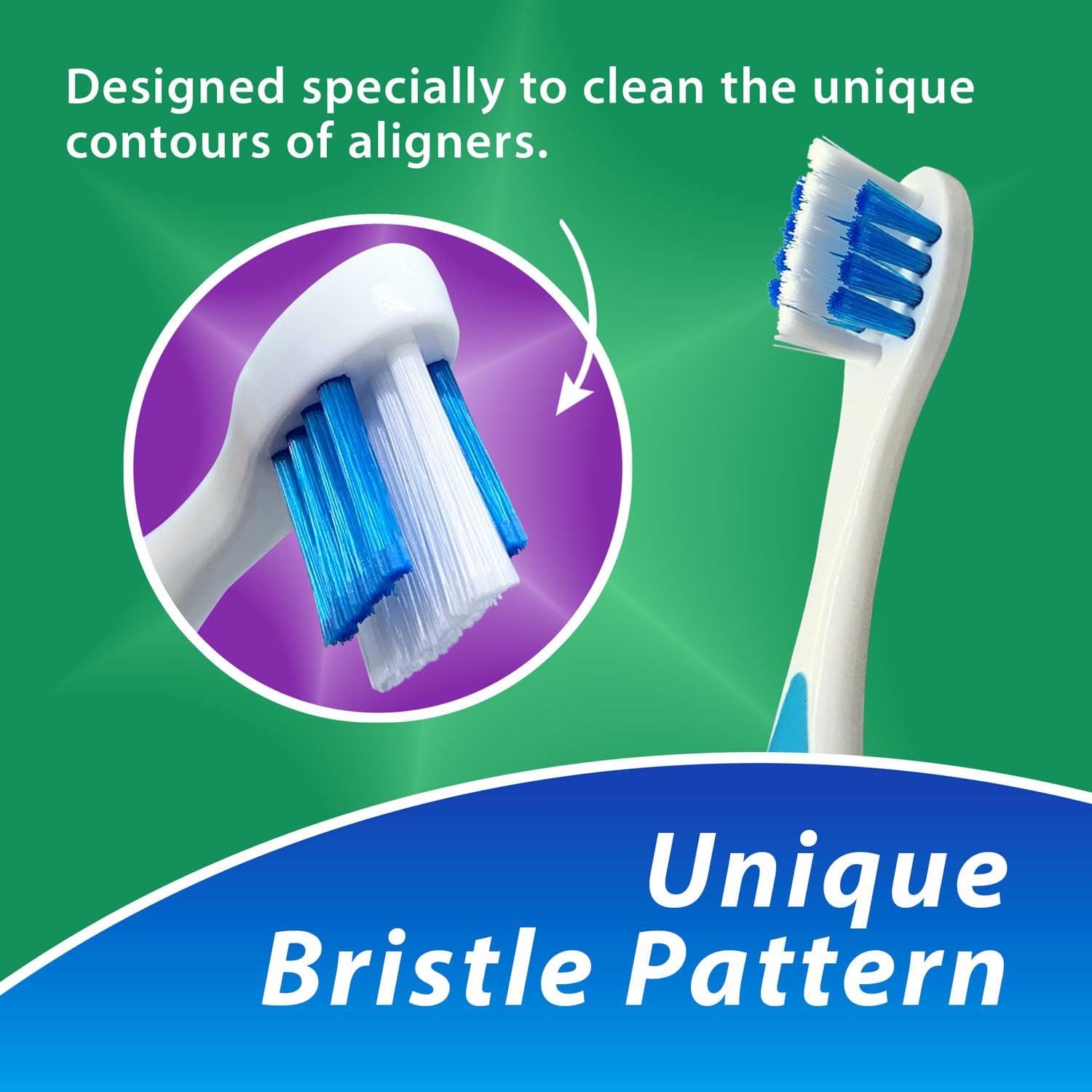 Soft tapered nylon bristles for safe cleaning