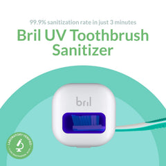 Toothbrush inside case during 3-minute sanitization cycle