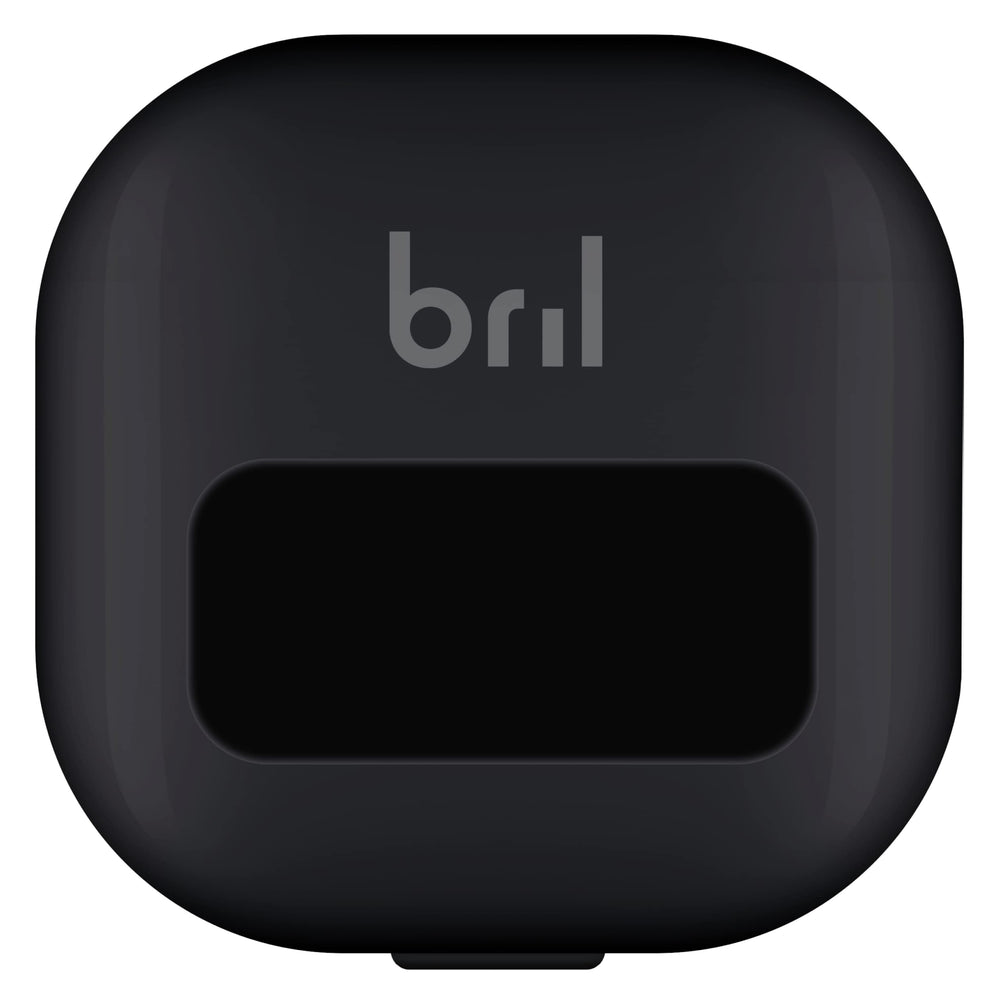 Interior of Bril case showing it fits toothbrushes of all sizes