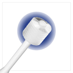 Close-up of ultra-soft bristles on the Brilliant Sensitive Toothbrush.