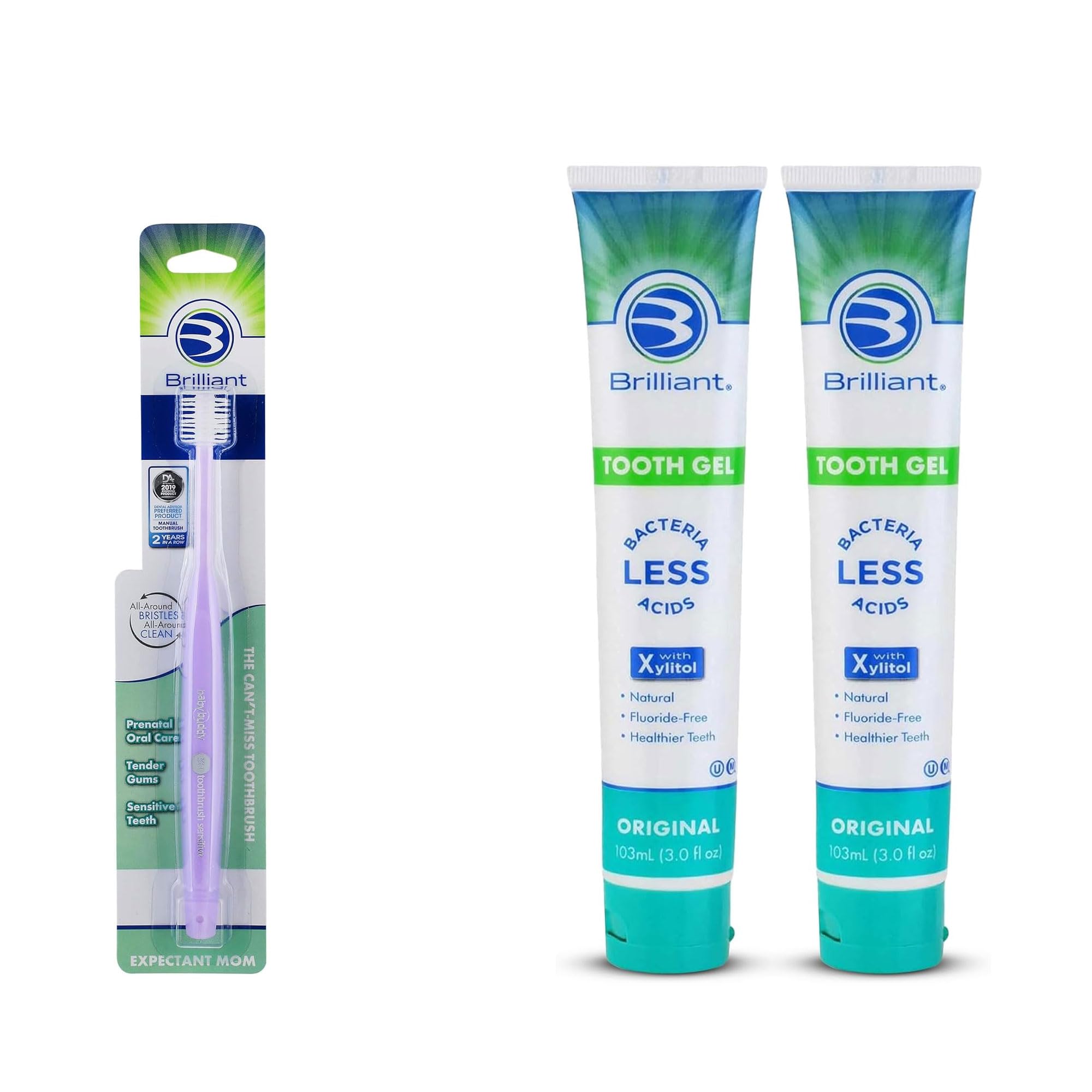 Brilliant Oral Care Bundle with lilac toothbrush (Pack of 1)