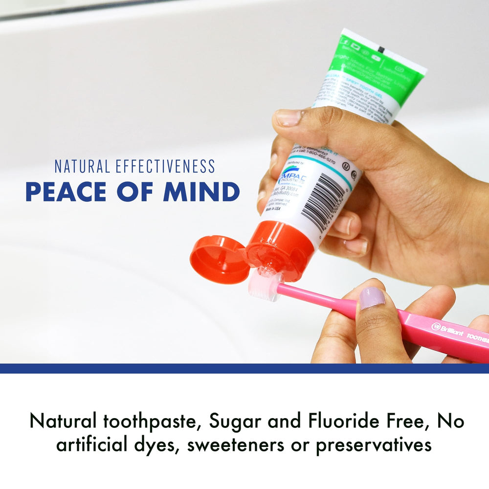 Person brushing teeth using the Brilliant Sensitive Toothbrush.