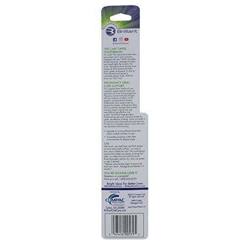 360 degree round brush head and soft bristles