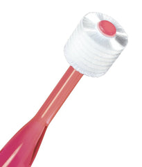 Close-up of Brilliant toothbrush with round head and soft bristles