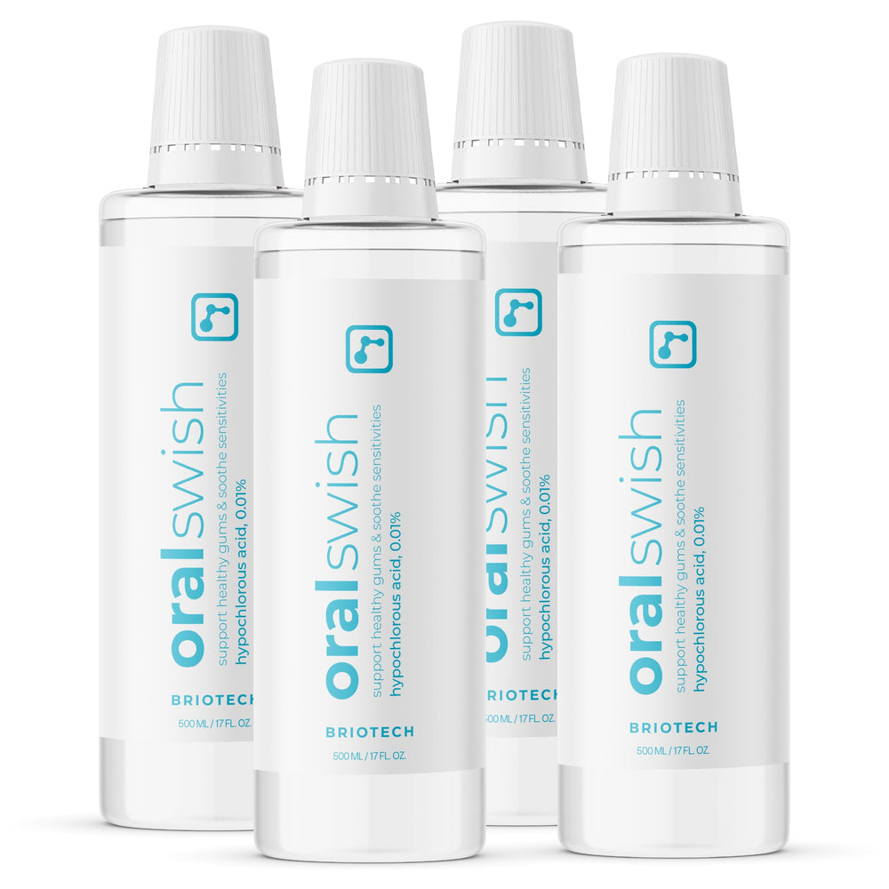 BRIOTECH Oral Swish HOCl mouthwash bottle front view