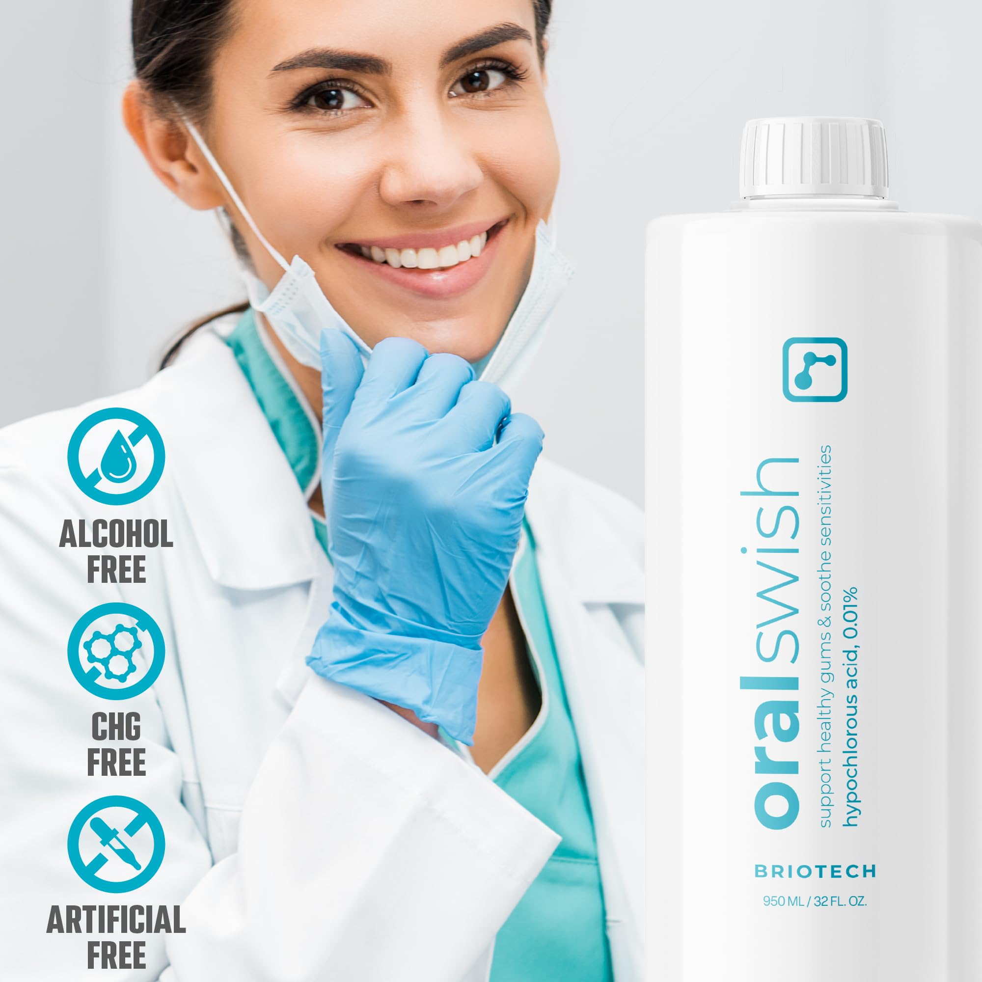 BRIOTECH Oral Swish packaging and marketing display