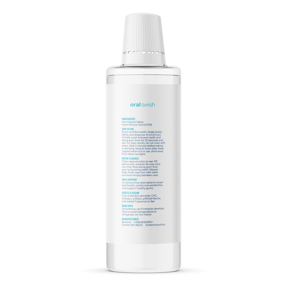 BRIOTECH Oral Swish bottle cap and safety seal