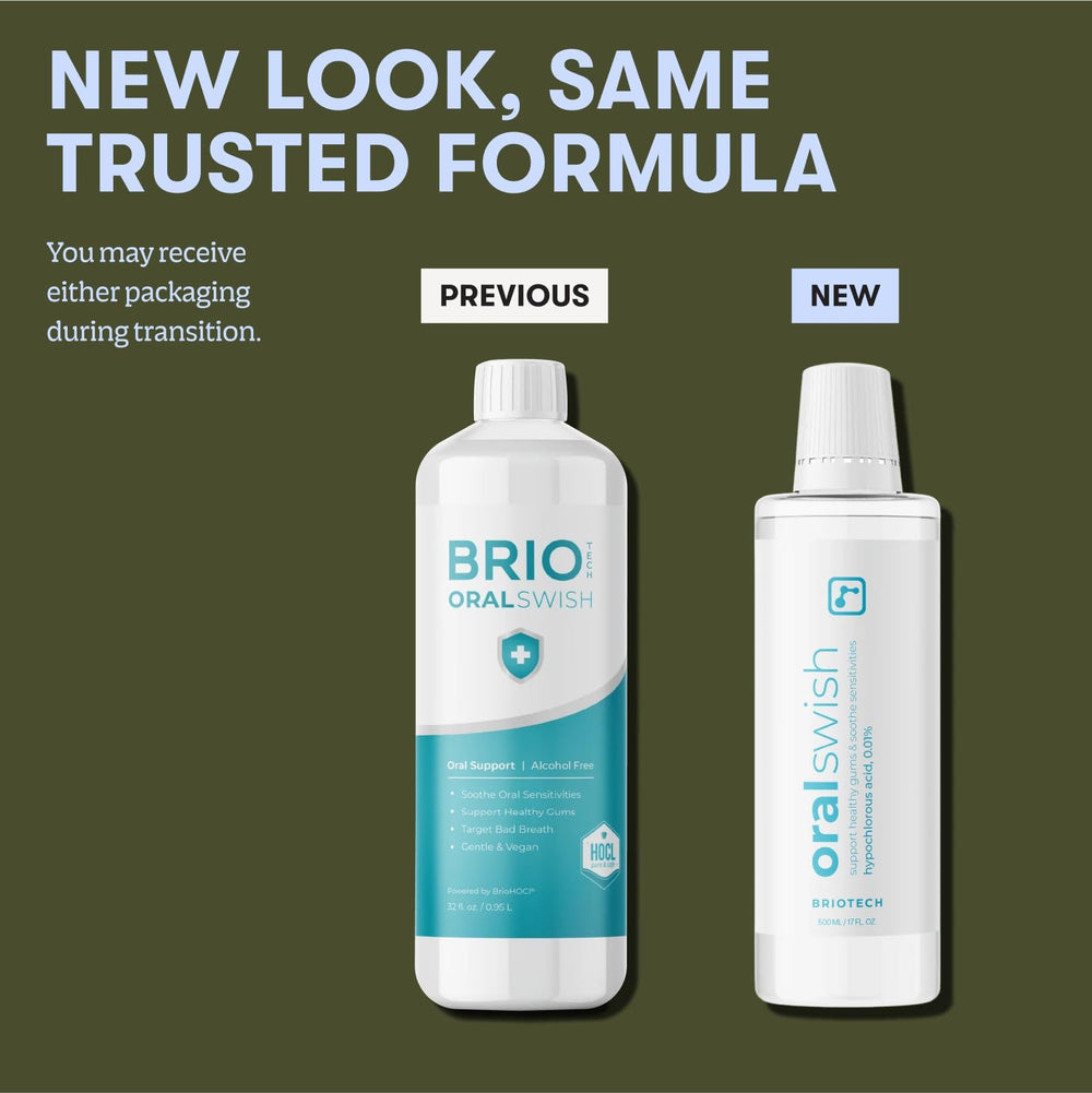 Using BRIOTECH Oral Swish with a water flosser