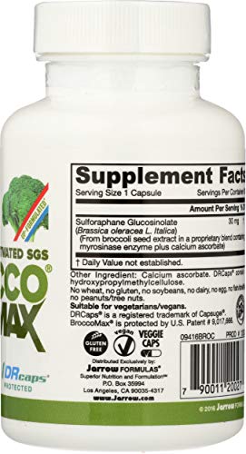 Gluten-free, non-GMO Brocco Max 500 mg capsules