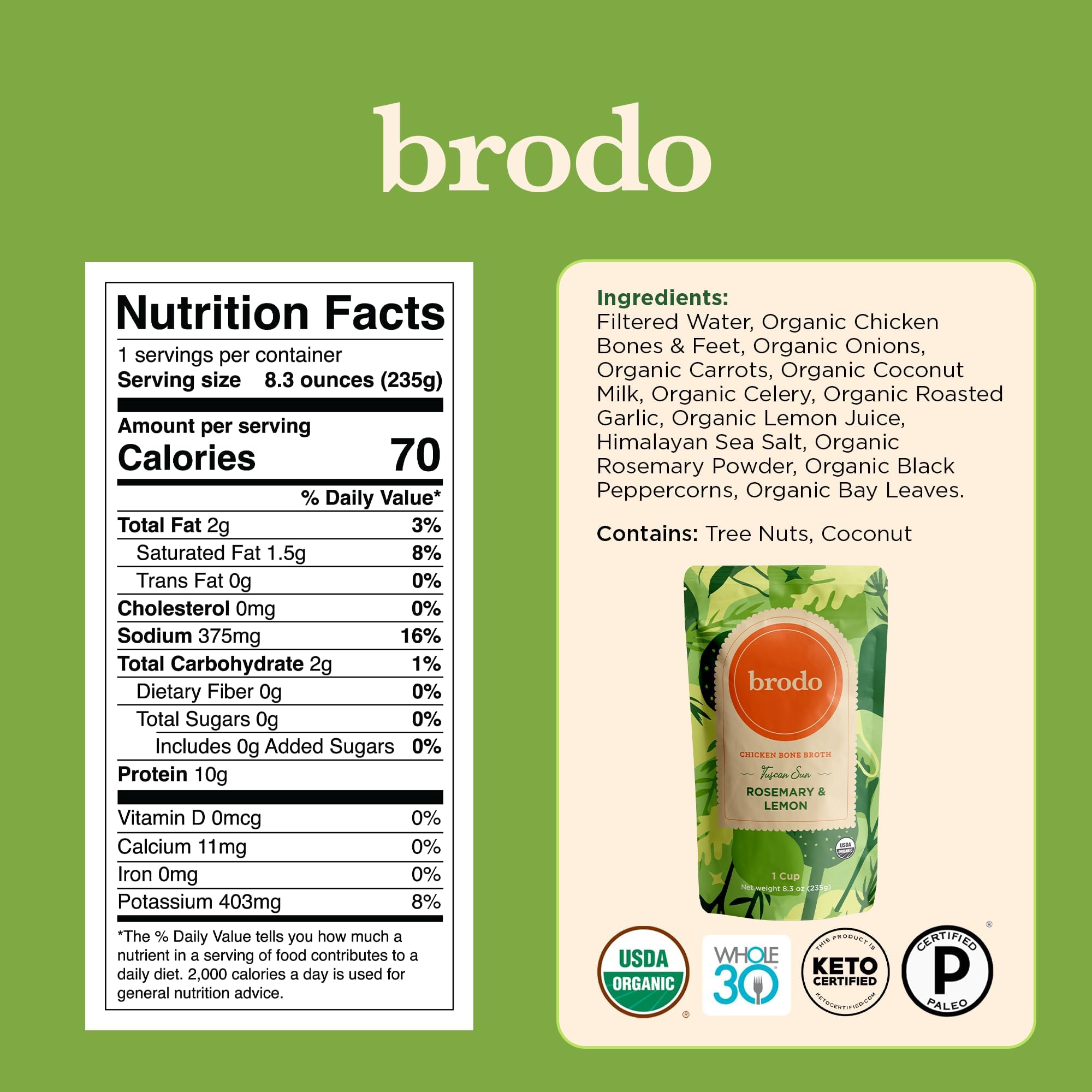 Coconut Curry & Lime bone broth pouch