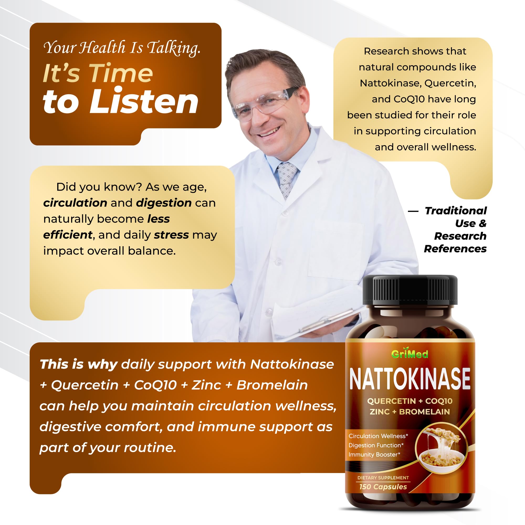 Side view of Bromelain 20,470mg bottle