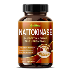 Front view of Bromelain 20,470mg bottle with Quercetin, Milk Thistle, Turmeric and Ginger