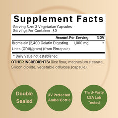 Bromelain 2,400 GDU enzyme potency