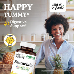 Bromelain 500 mg plant-based vegan capsules