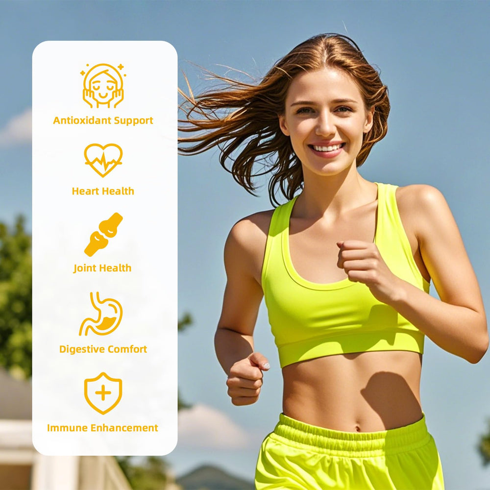 Chewable bromelain and papain enzyme gummies on a light background