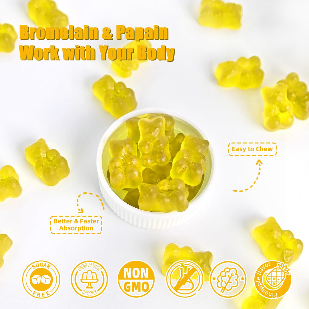 60-count bottle of sugar-free digestive enzyme gummies