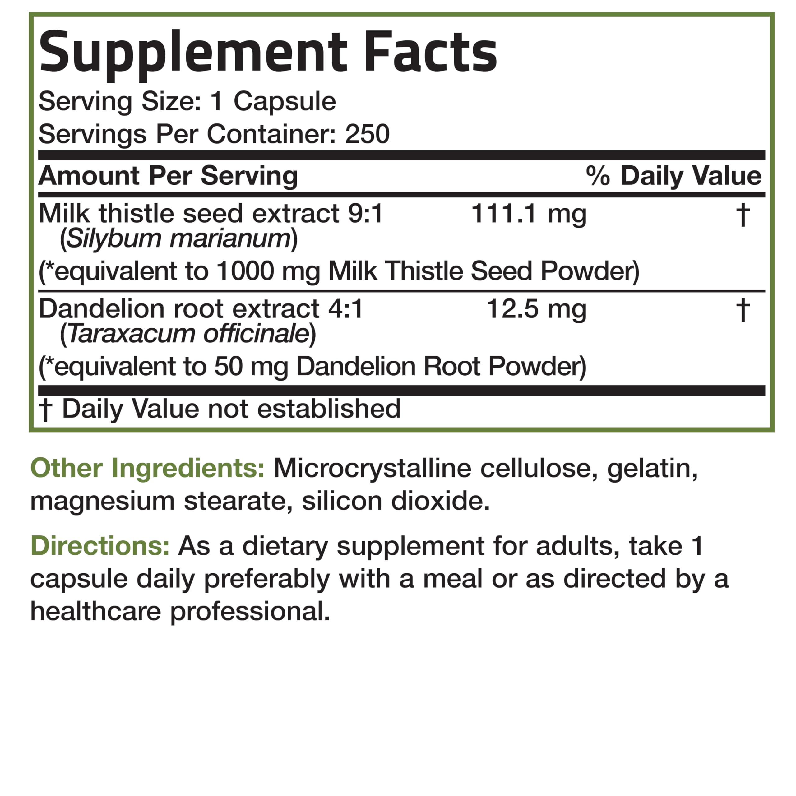 Bronson allergen warning label indicating ragweed-like ingredients