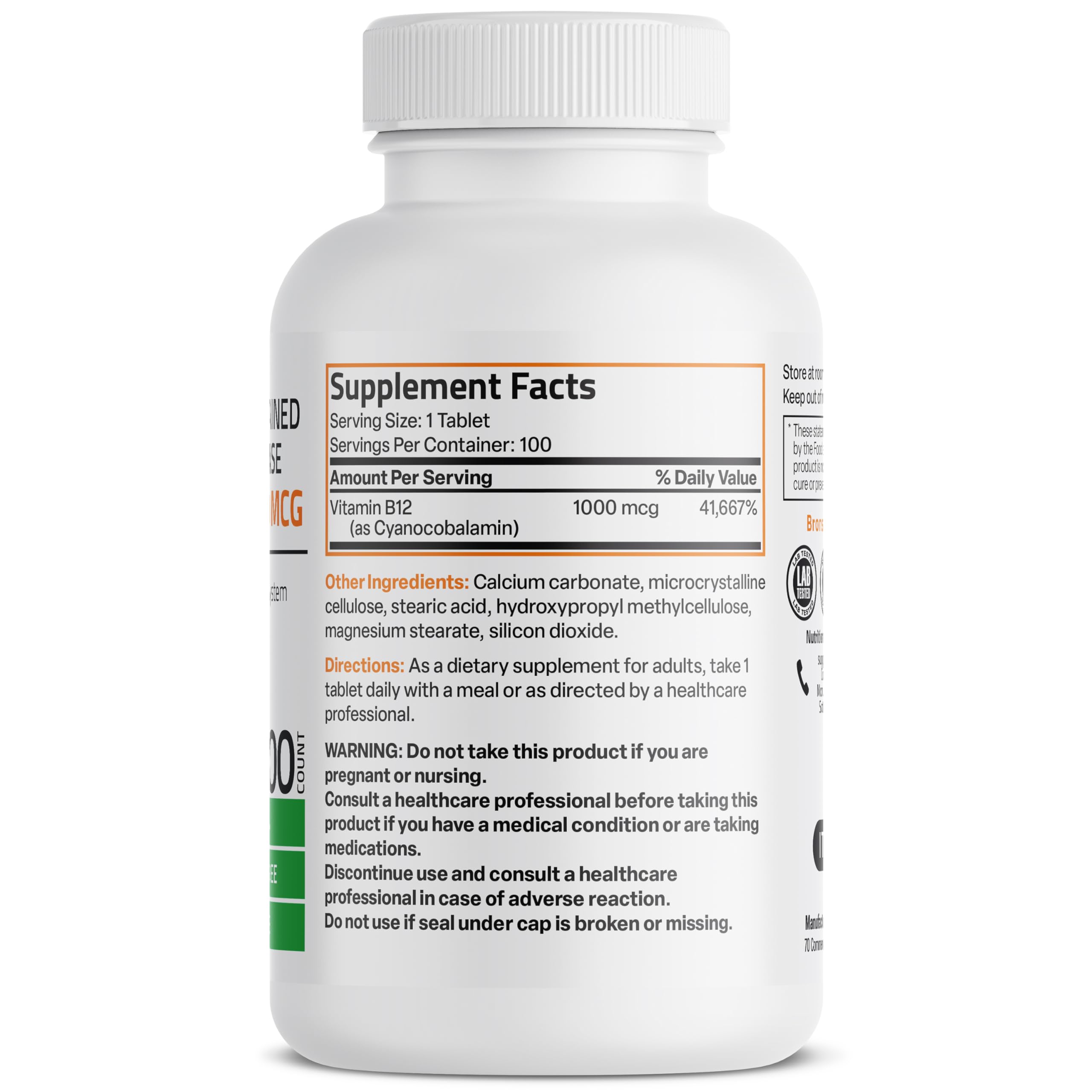 Bronson B12 sustained release tablet releasing over time