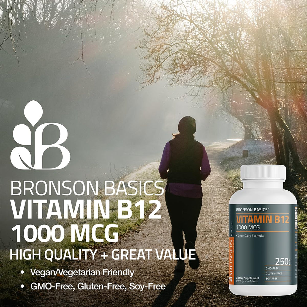 Non-GMO, Gluten-Free and Soy-Free Vitamin B12 supplement packaging