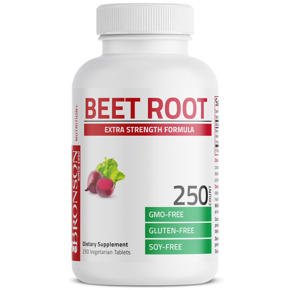 cGMP-certified facility branding for Bronson Beet Root supplement