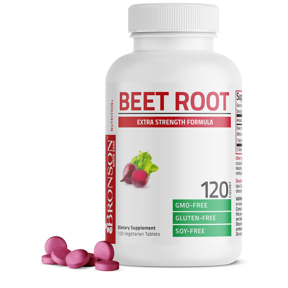 Bronson Beet Root Extra Strength bottle – front view.