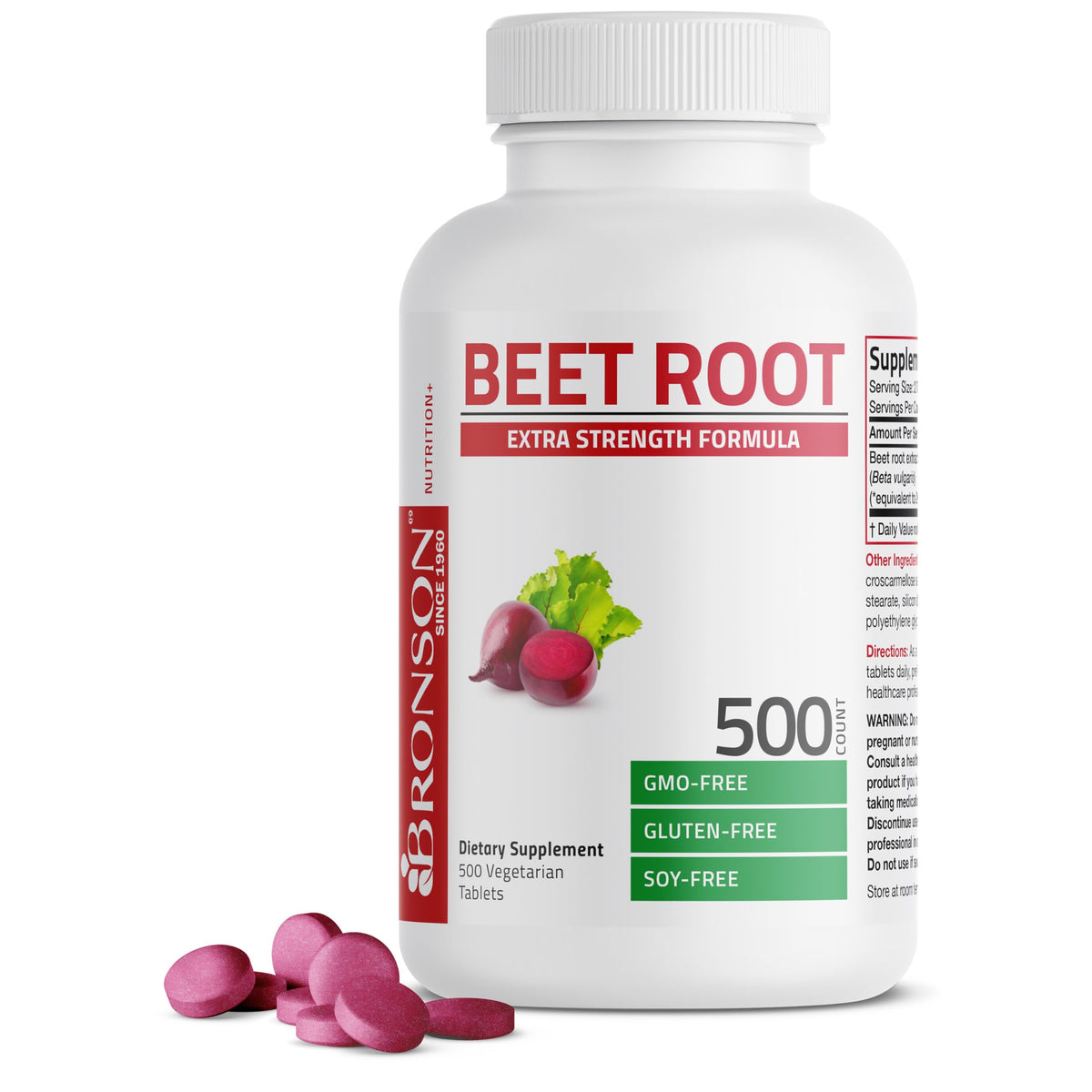 Bronson Beet Root Extra Strength 500 tablets package