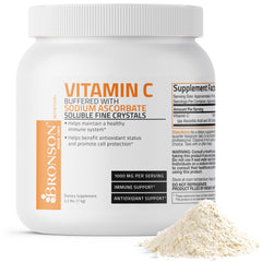 Front view of Bronson Buffered Vitamin C Powder 1kg