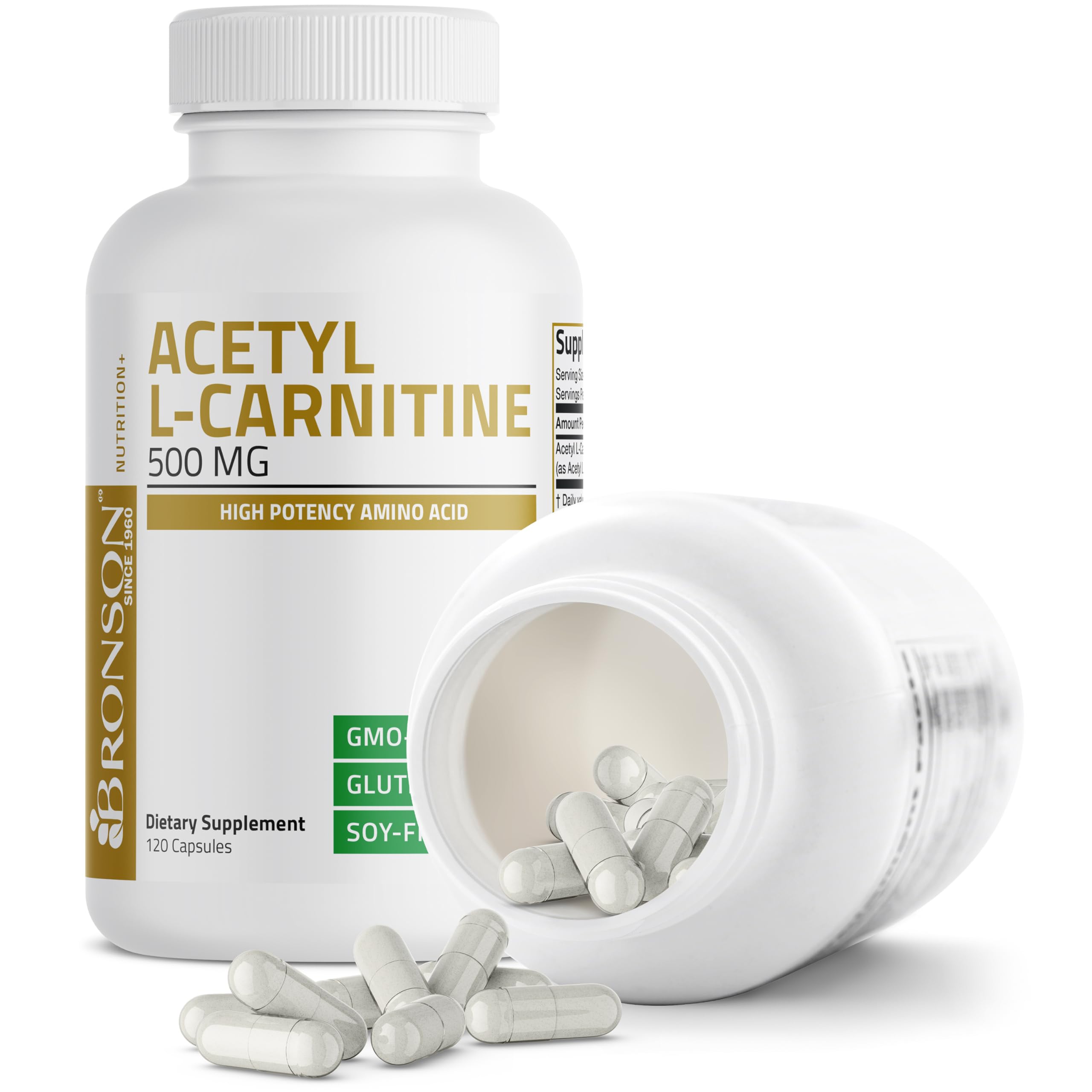 Bronson Acetyl L-Carnitine capsules close-up