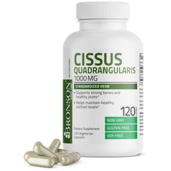 Bronson Cissus Quadrangularis 1000 mg capsules bottle (vegetarian, 120 count)