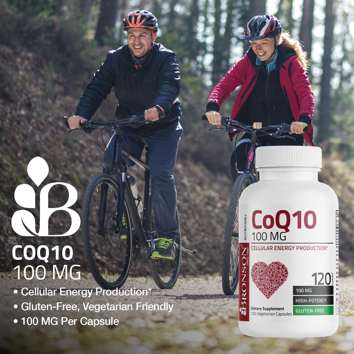 CoQ10 100 mg label showing 100 mg per capsule