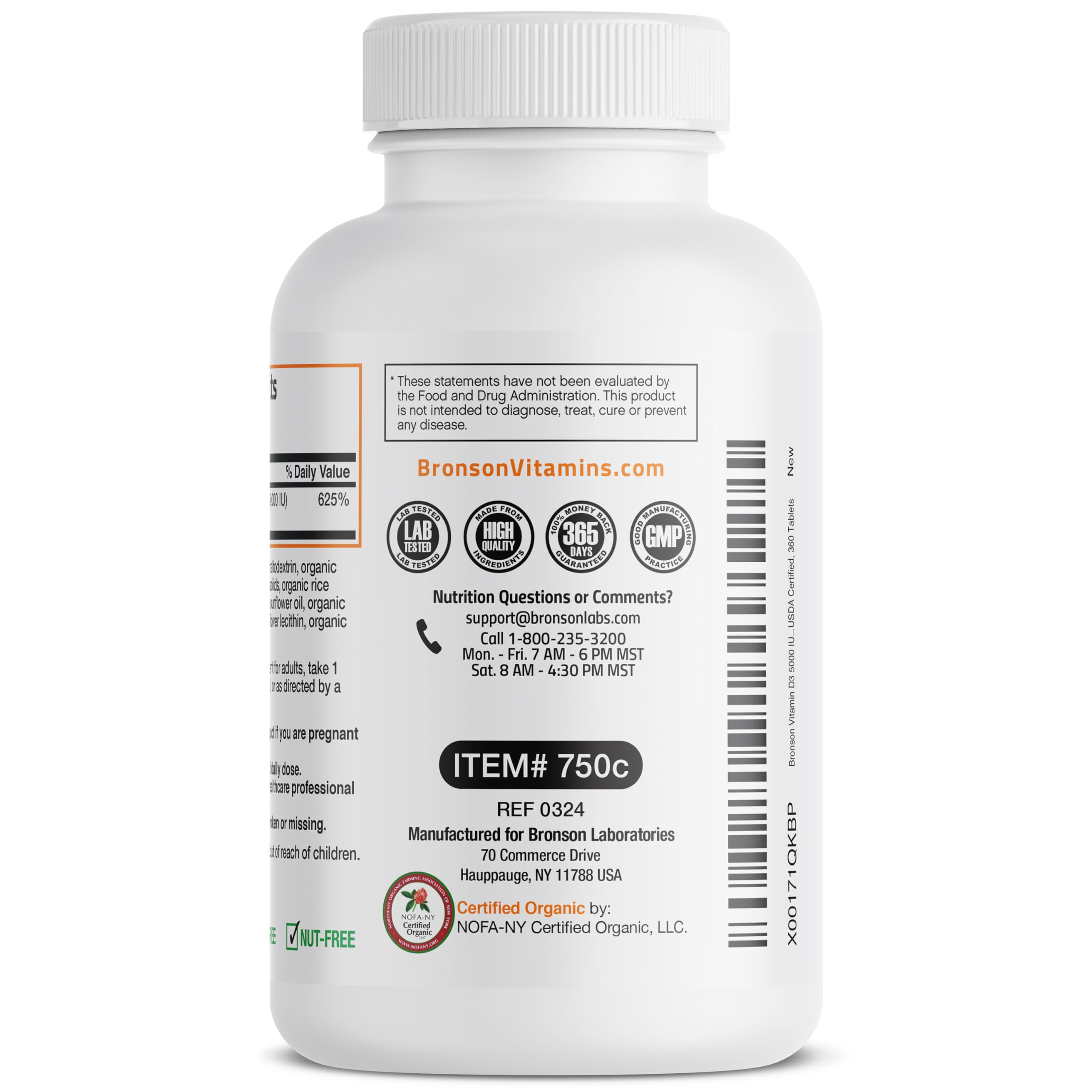 Close-up of Vitamin D3 tablet