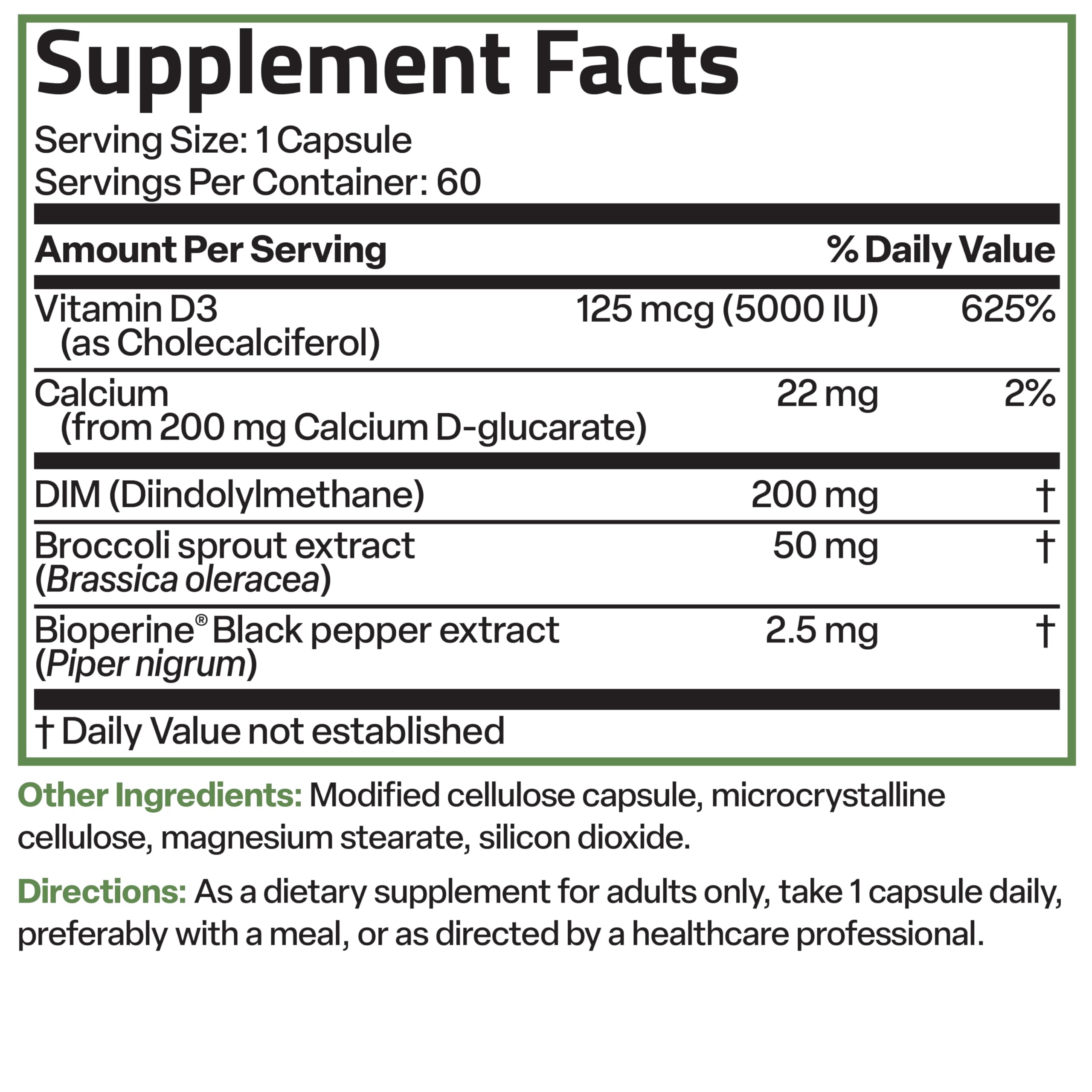 60 vegetarian capsules bottle