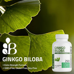 Close-up of Bronson Ginkgo Biloba capsules image 01
