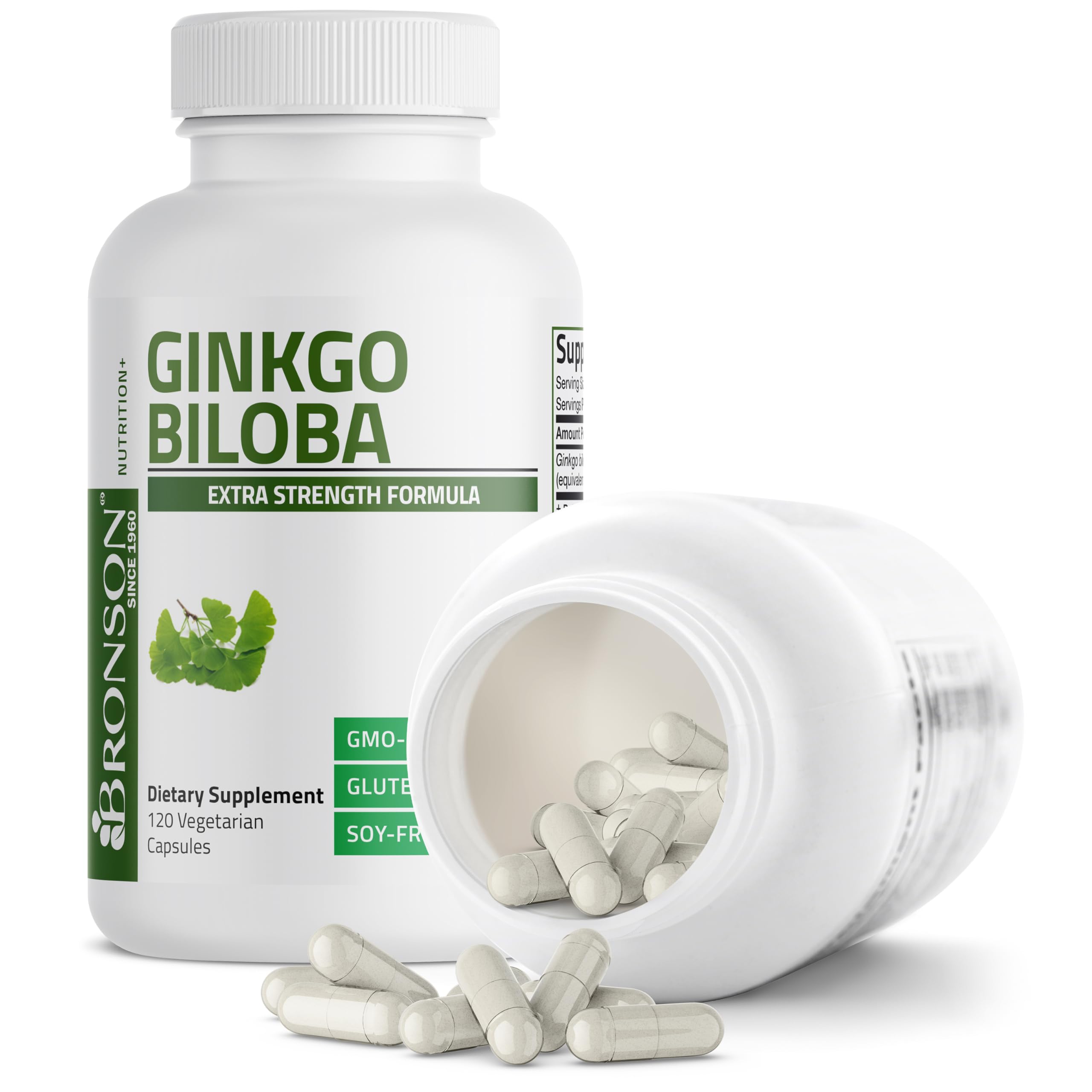 Bronson Ginkgo Biloba ingredients panel