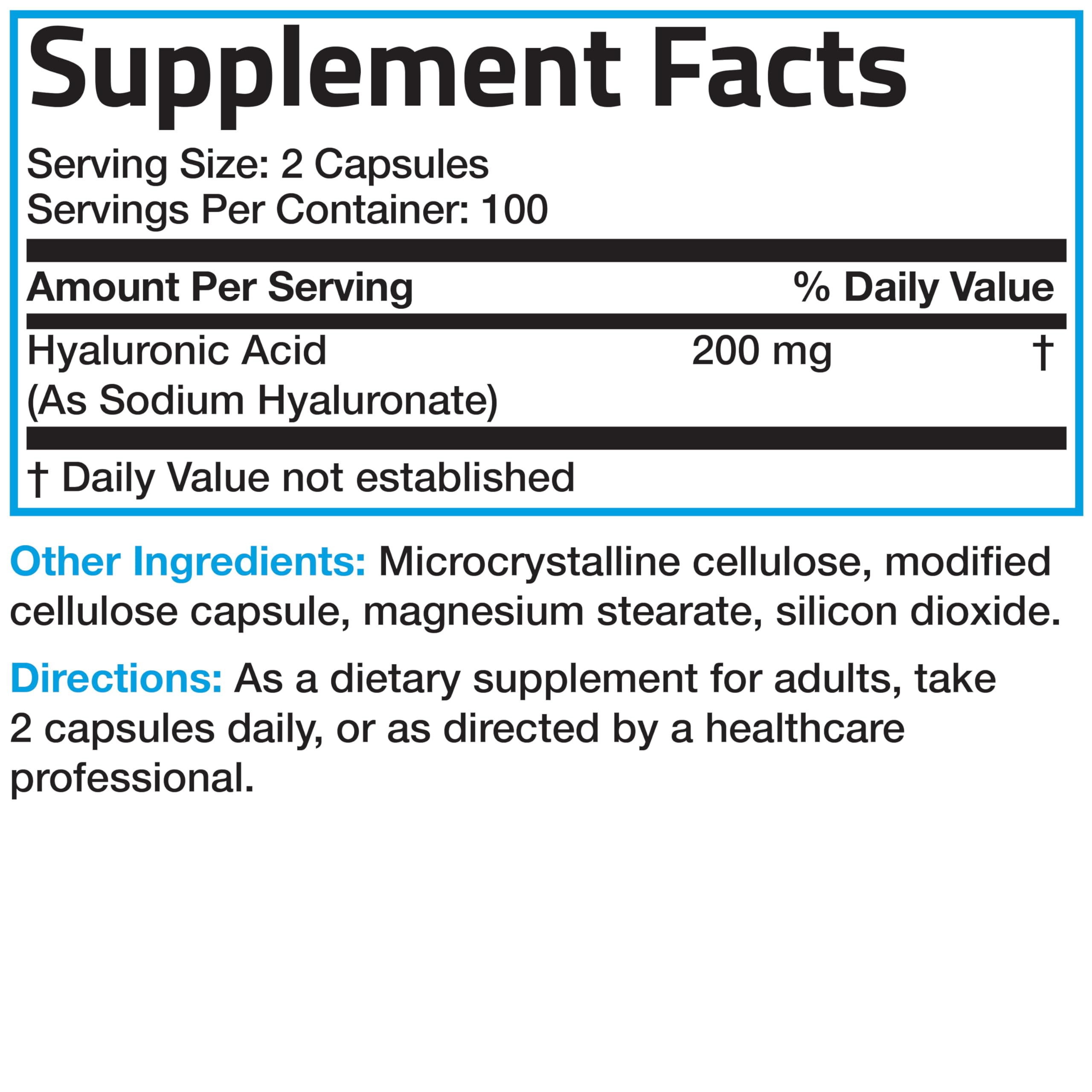 Bronson Hyaluronic Acid packaging box