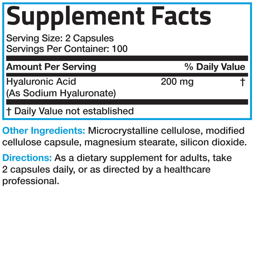 Bronson Hyaluronic Acid packaging box