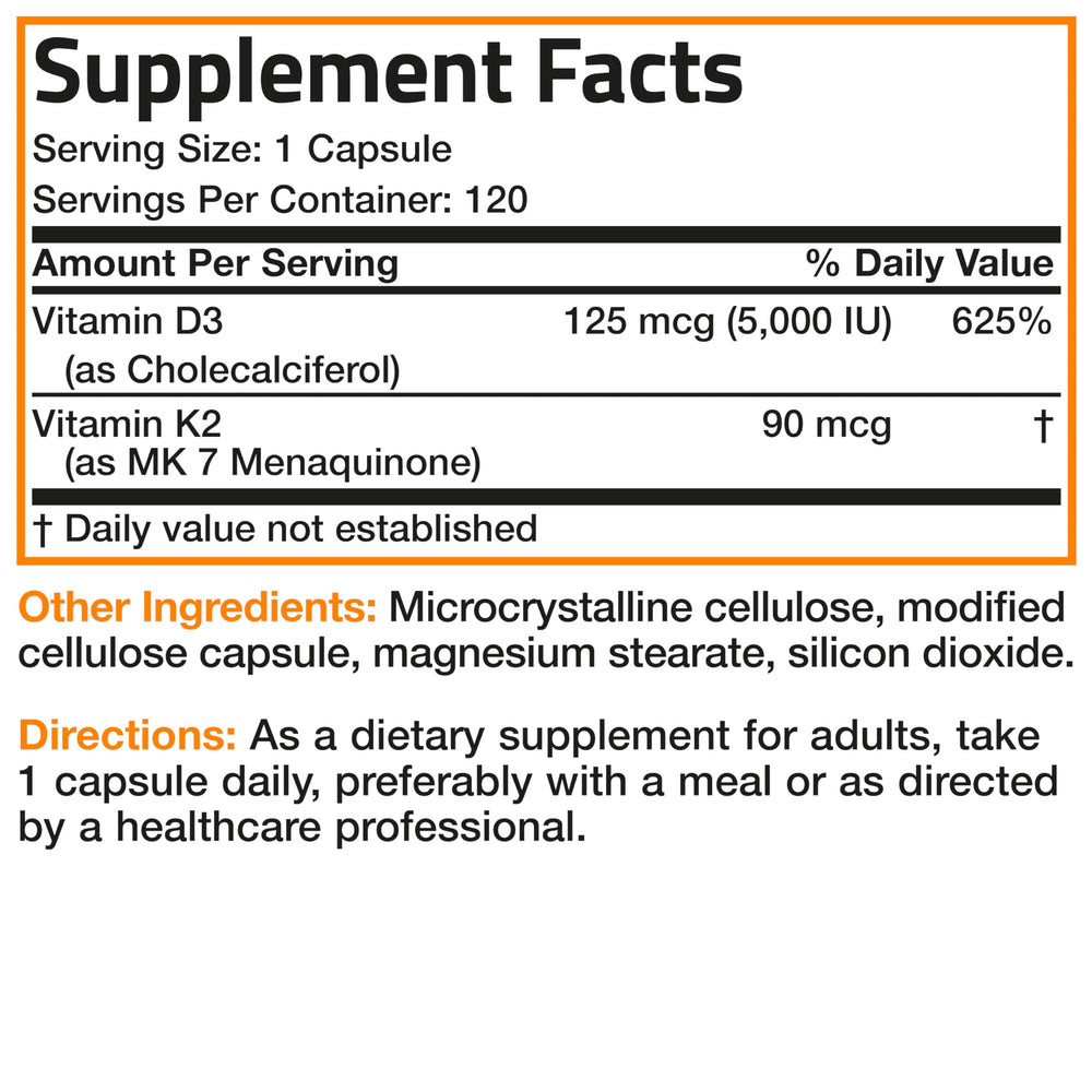 Bronson K2D3 bottle on desk signals daily wellness use.