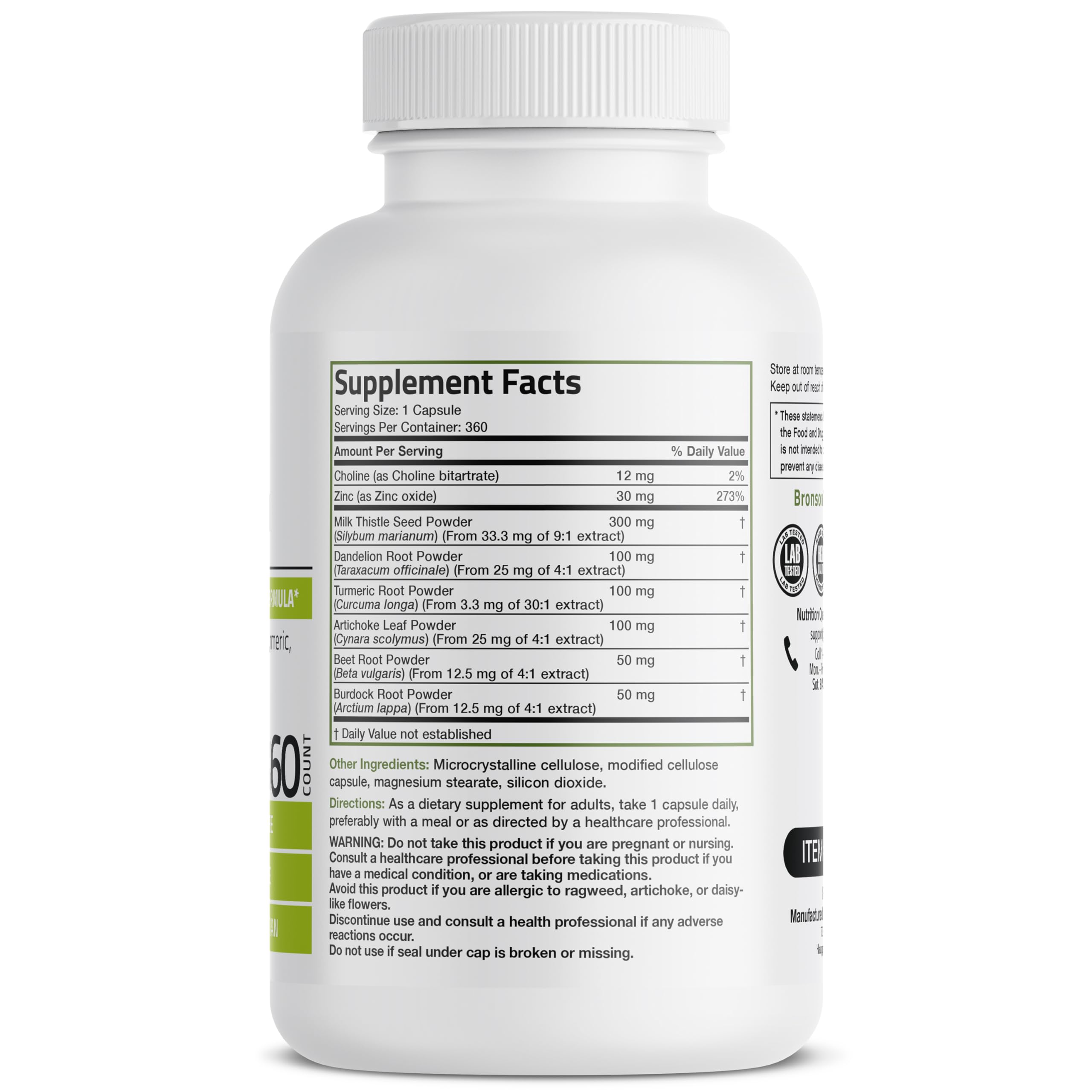 Milk Thistle illustration included in Bronson Liver Detox