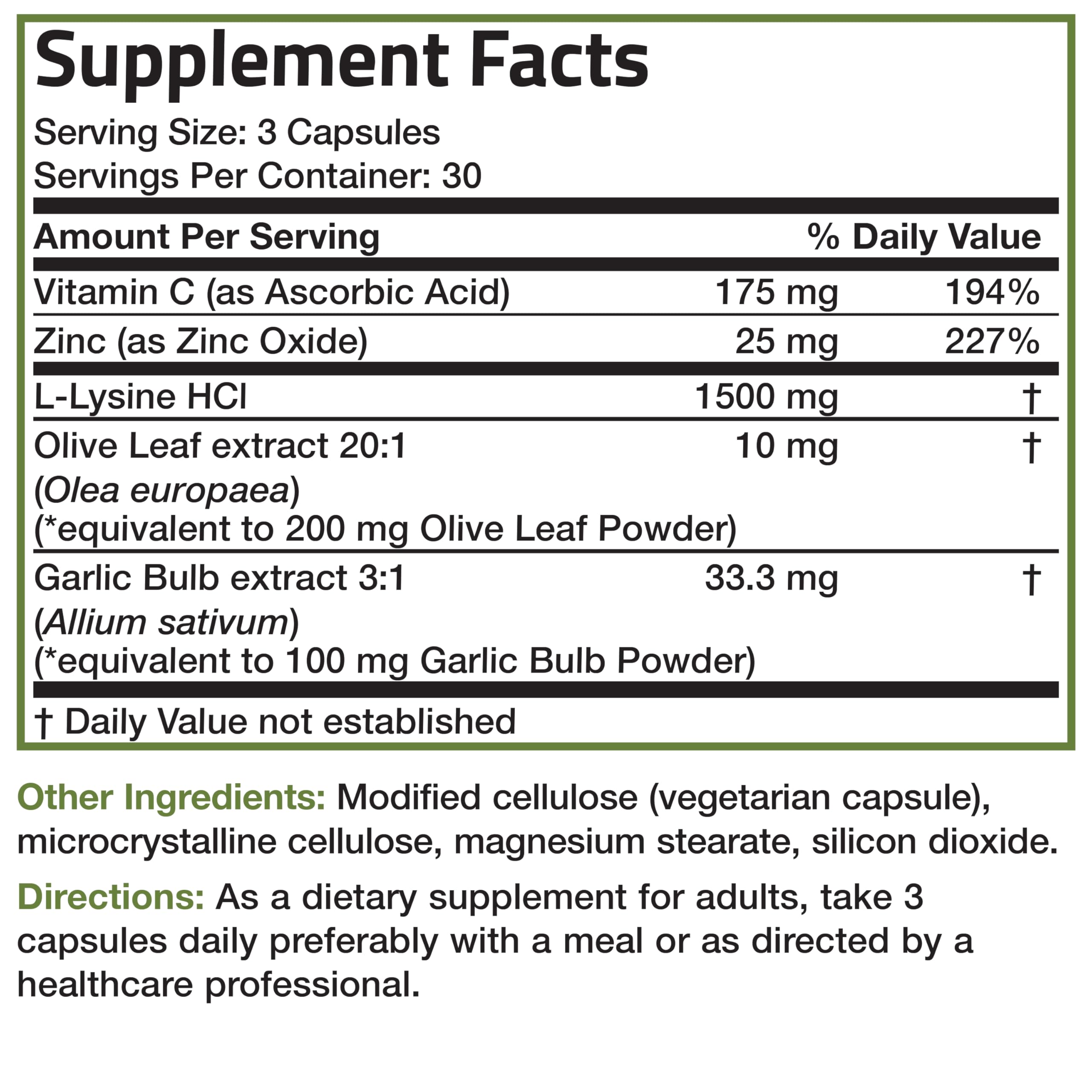 Bronson L-Lysine Defense hero shot communicates trusted immune support formula