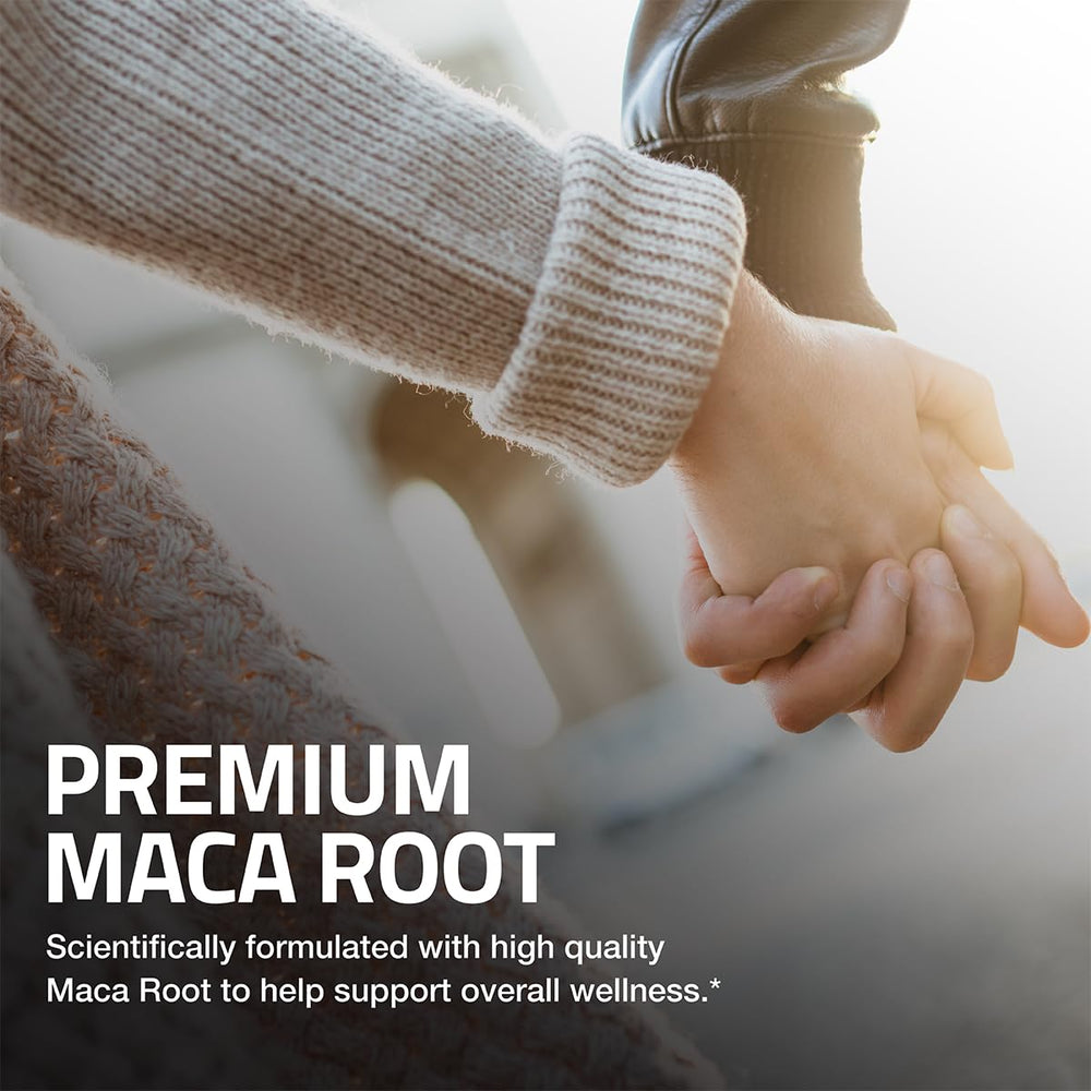 Non-GMO gluten-free soy-free claim on Bronson Maca Root packaging