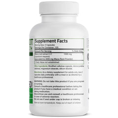 Close-up of Bronson Maca Root product label