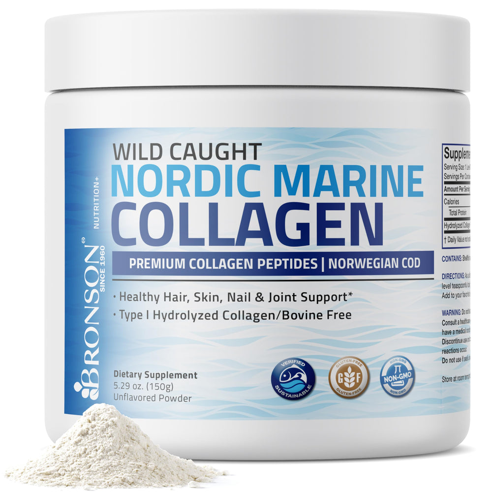 Bronson Marine Collagen Peptides bottle label