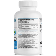 Packaging of Bronson Melatonin peppermint lozenges, 360 vegetarian chewables