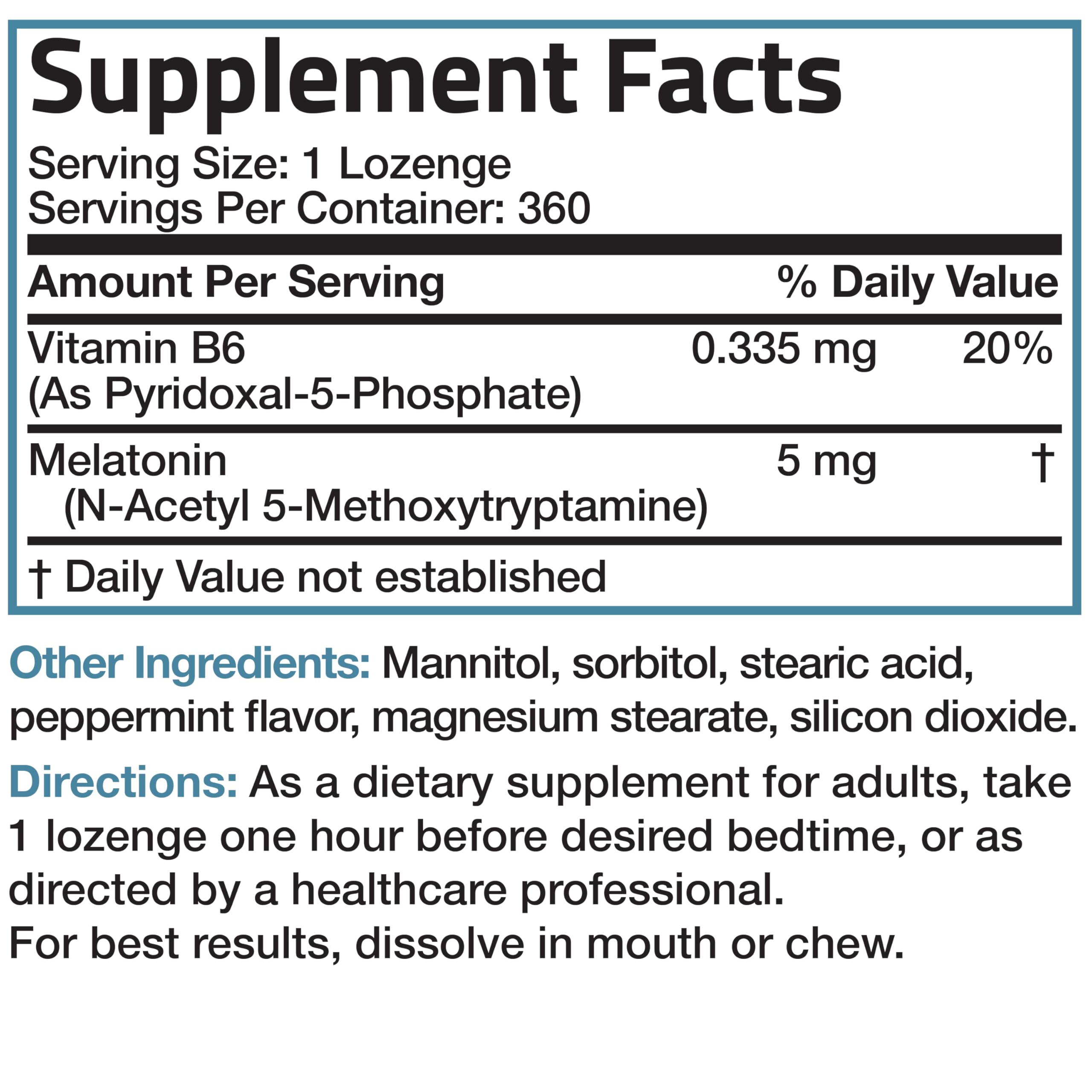 Bronson logo on Melatonin peppermint lozenges packaging