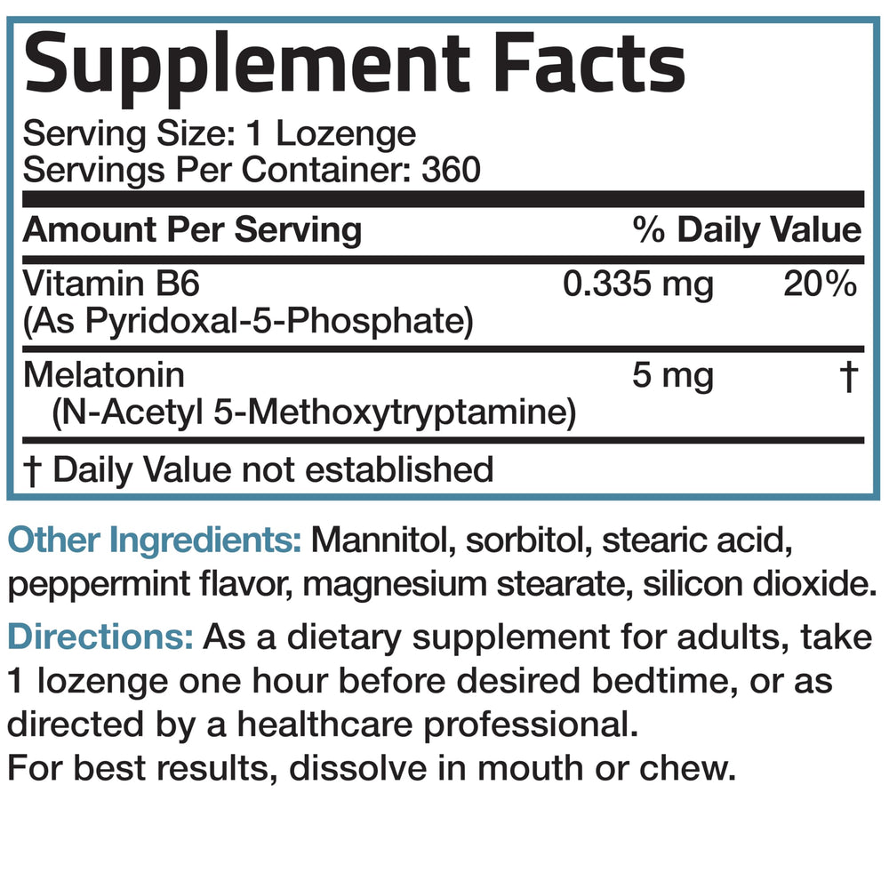 Bronson logo on Melatonin peppermint lozenges packaging