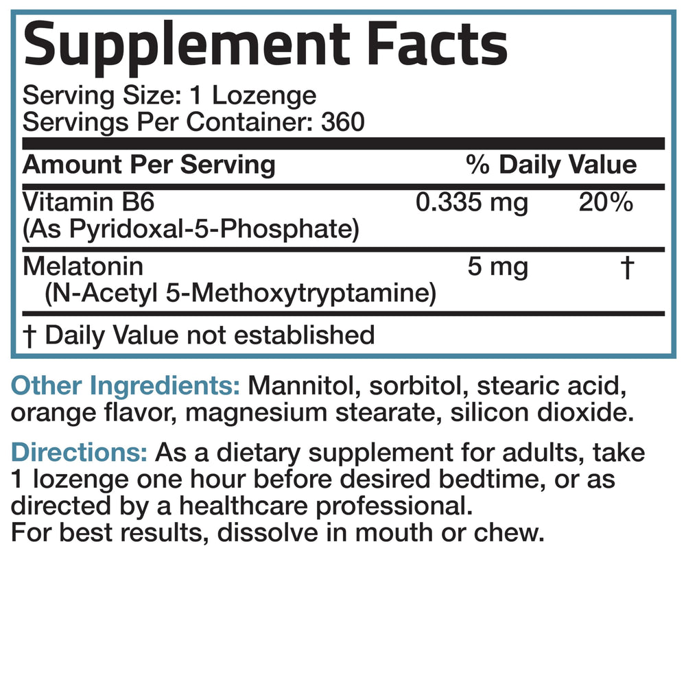 Product packaging emphasizing fast-dissolve orange lozenges