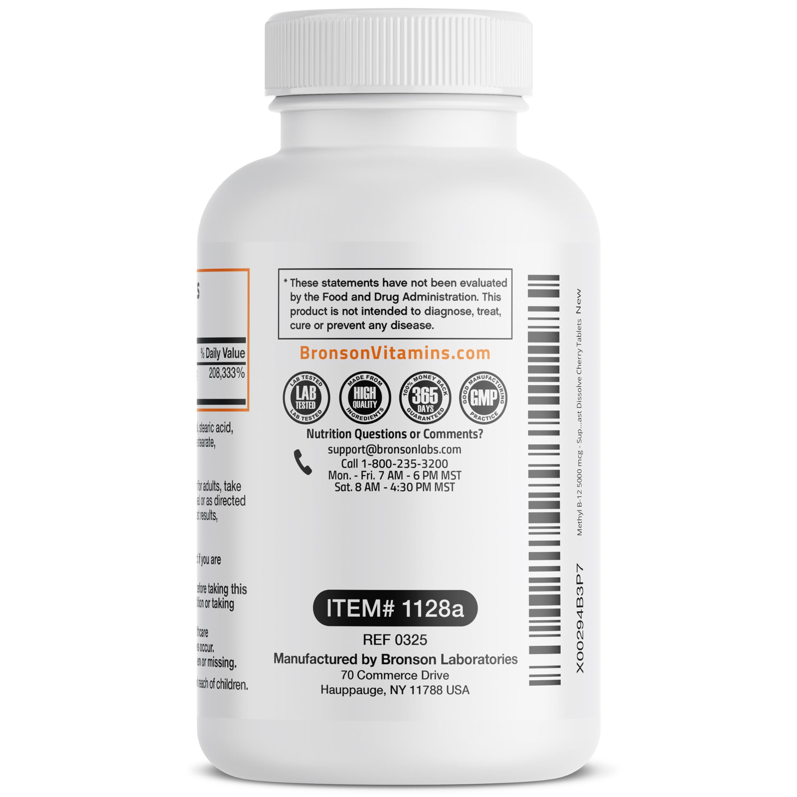 60 methyl B12 lozenges arranged beside the bottle